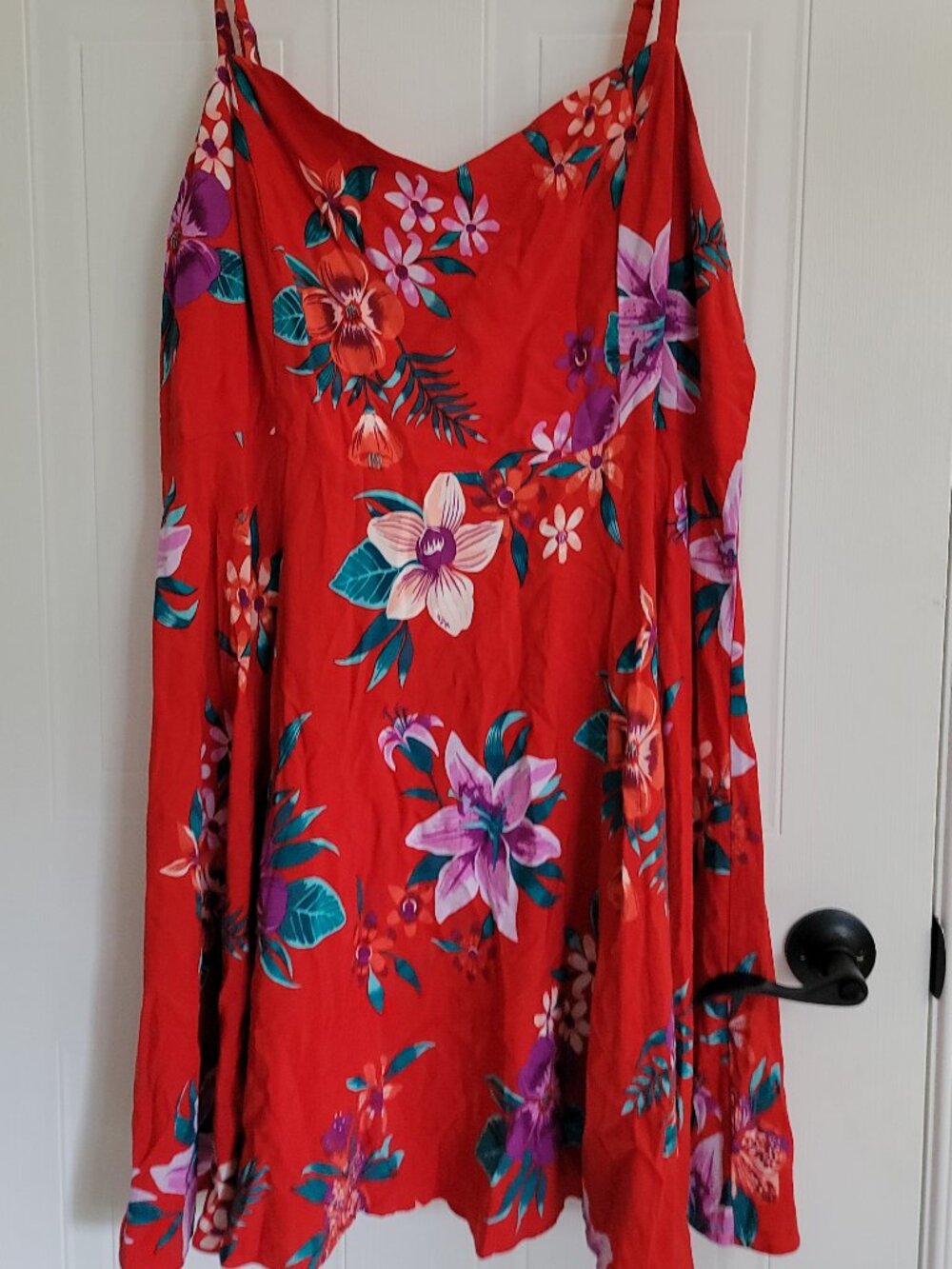 Old Navy Red Floral Dress